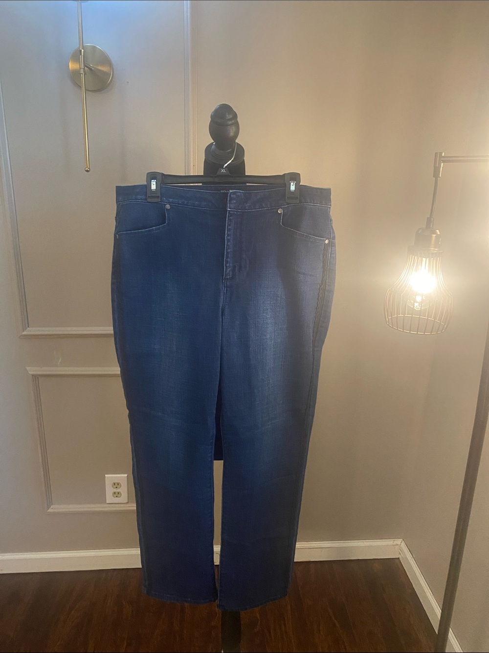 dennis basso Dark Indigo Straight-Leg Women’s Jeans